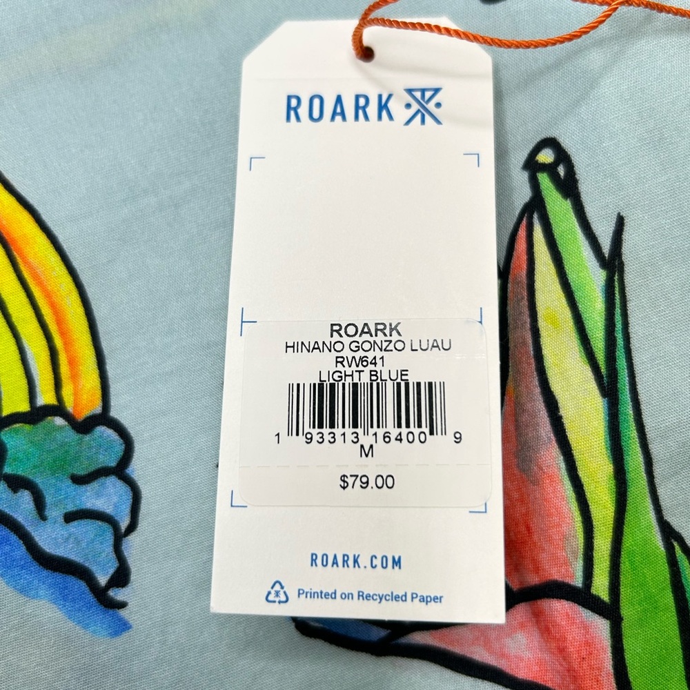 Roark Hinano Gonzo Luau Shirt Men's Medium NWT TIKI Hawaiian Resortwear Beach - Picture 6 of 15